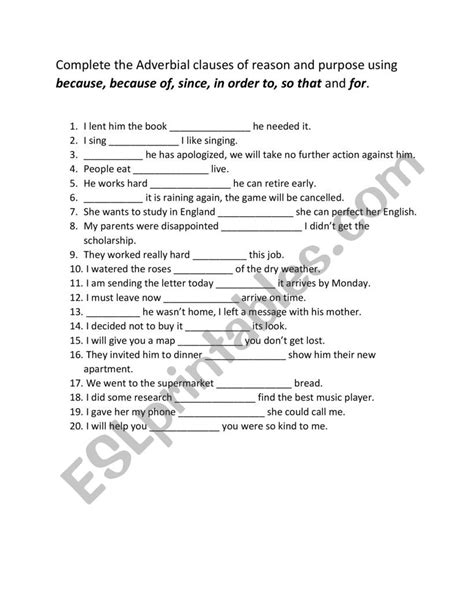 adverbial clause of result exercise.